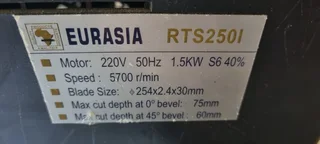 Circular Saw, Eurasia, 220 Volts (Almost New – Hardly Used)