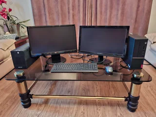 Computer – Dual Monitors. LENOVO V530 SFF Intel Core i3-8100, 4GB DDR4-2400; 1TB,  Win 10 Pro 64