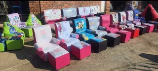 Kids couch and ottoman combo made by order only