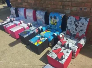 Kids couch and ottoman combo made by order only