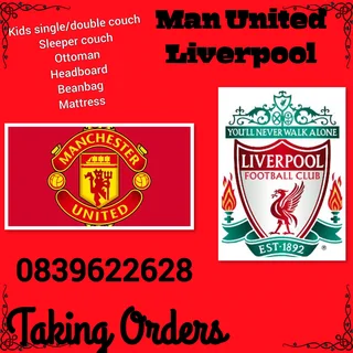 Kids furniture made in Manchester United & Liverpool fabric on order only