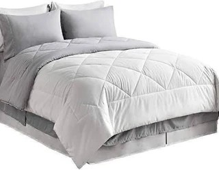 Queen Size Reversible Comforter Sets - Linen