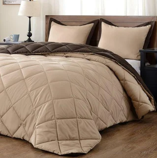 Queen Size Reversible Comforter Sets - Linen