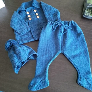 Hand knitted and crocheted baby blankets, jerseys, beanies and bootee