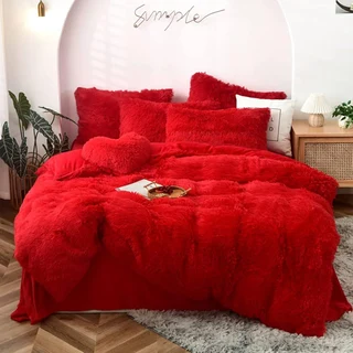 Fluffy Queen Size Comforter Set