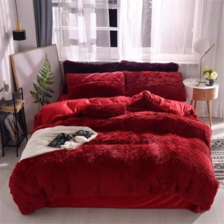 Fluffy Queen Size Comforter Set