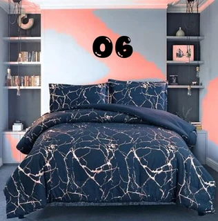 Marbled Queen Size Comforter Set, 5 Piece