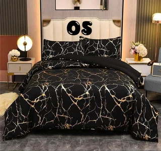 Marbled Queen Size Comforter Set, 5 Piece