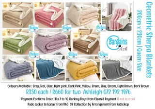 Blankets, quilts, cast iron pots, comforters, linen, rugs and more