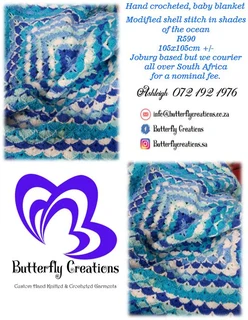 Hand knitted and crocheted baby clothing and blankets and more