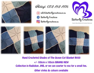 Hand knitted and crocheted baby clothing and blankets and more