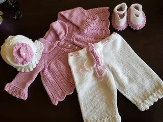 Hand Crocheted and Knitted Baby Garments, blankets, beanies, bootees and more