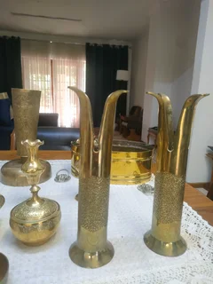 34 pieces of genuine antique brass