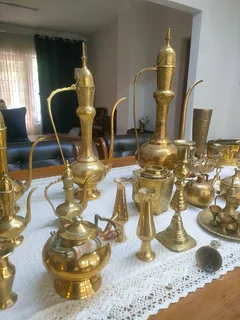 34 pieces of genuine antique brass