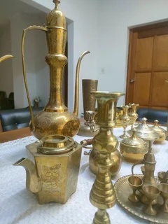 34 pieces of genuine antique brass
