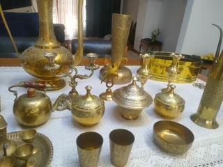 34 pieces of genuine antique brass