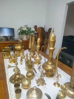 34 pieces of genuine antique brass