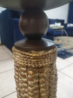 Antique large set of 3 candles holders in wrought iron Base.