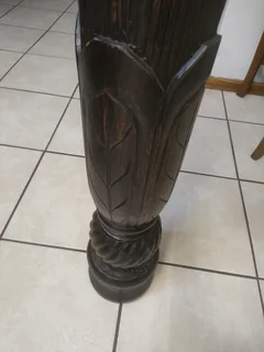 Big antique curved solid wood candles holder 1 meter.