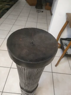 Big antique curved solid wood candles holder 1 meter.