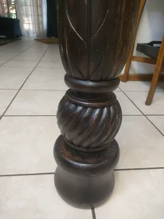 Big antique curved solid wood candles holder 1 meter.