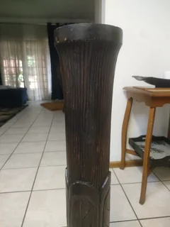 Big antique curved solid wood candles holder 1 meter.