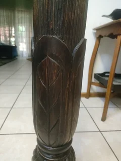 Big antique curved solid wood candles holder 1 meter.