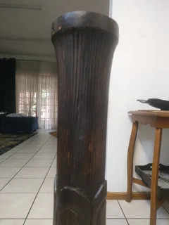 Big antique curved solid wood candles holder 1 meter.