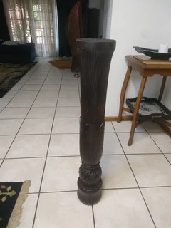 Big antique curved solid wood candles holder 1 meter.