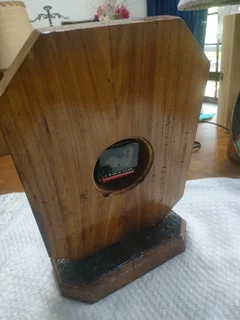 Oak wood handmade clock