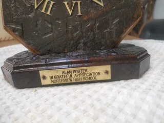 Oak wood handmade clock