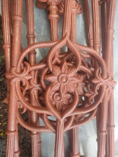 6 x antique Balustrade fence balcony iron rust grate.