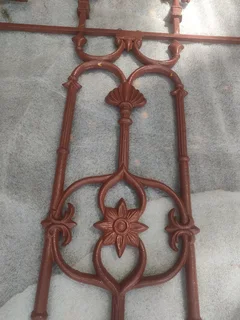 6 x antique Balustrade fence balcony iron rust grate.