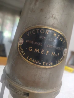 Antique Victor Kent &#96;Wolf&#96; Miner&#96;s Safety lantern Lamp.