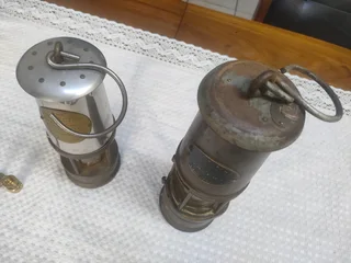 Antique Victor Kent &#96;Wolf&#96; Miner&#96;s Safety lantern Lamp.