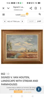 Beautiful oil painting Signed by  ( V. van Houten, )