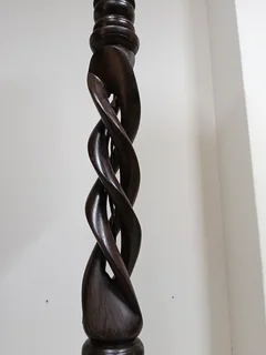 Beautiful curved solid wood 2 meters floor lamp