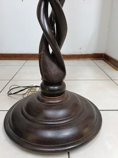 Beautiful curved solid wood 2 meters floor lamp