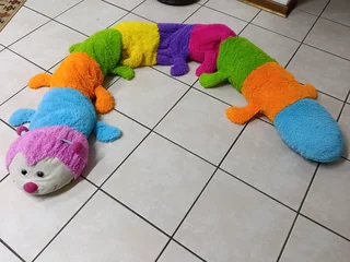 Soft toddler Caterpillar plushie 2.5 meters.