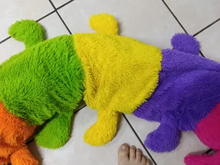 Soft toddler Caterpillar plushie 2.5 meters.