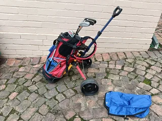 Spoiled child fearless kids golf club 5 to 8 years with trolley.