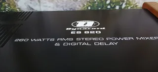 Dynacord ES 820 260 watts RMS Stereo Power Mixer &amp; Digital Delay PA System