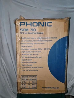 Phonic SEM 710 SPEAKERS PAIR WITH STANDS