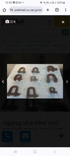selection of lifting rigging shackles and ratchet mech and wire and heavy duty chain vgca