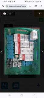 Large crate of  new industrial electrical fittings including contractors, power relays,delta timers