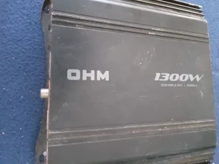 OHM 1300 Watt Car Amplifier twin channel with bridging options All in working order and good