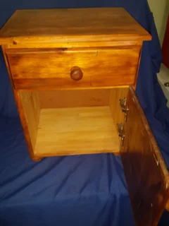Bedside or other room small cupboard with  door and drawer fair condition
