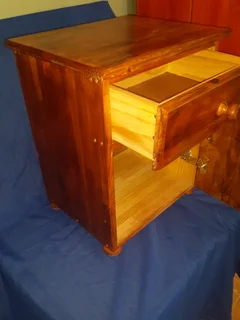 Bedside or other room small cupboard with  door and drawer fair condition