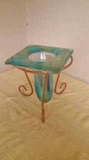 Hurricane Vase and stand