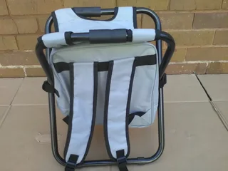 Backpack stool and cooler bag
